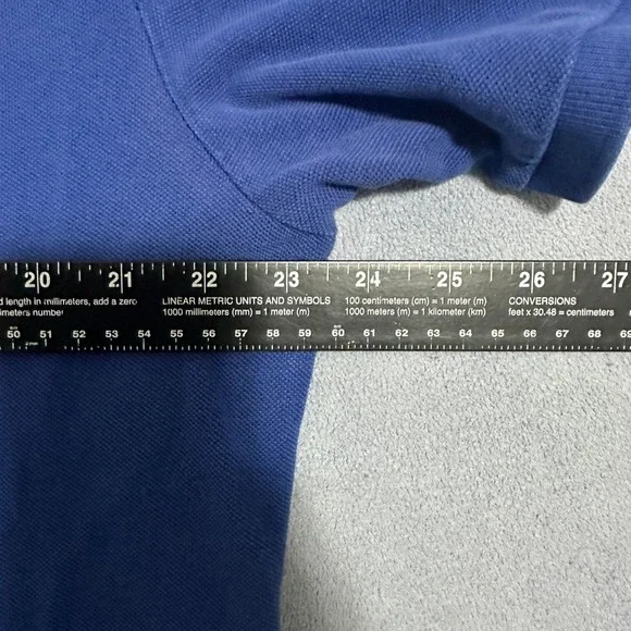 Burberry Brit Men's Blue Polo Shirt XL 100% Cotton Equestrian Knight Logo - Picture 7 of 11